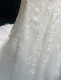 Vintage Wedding Dress 1950s 1940s Mermaid Scoop Lace White Long Wedding Dresses Bridal Gowns Brides Gown HZ1214