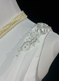 Vintage Wedding Dress 1950s 1940s A line V Neck Chiffon White Long Wedding Dresses Bridal Gowns Brides Gown HZ1214