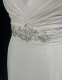 Vintage Wedding Dress 1950s 1940s A line V Neck Chiffon White Long Wedding Dresses Bridal Gowns Brides Gown HZ1214