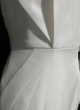 Vintage Wedding Dress 1950s 1940s Mermaid Sweetheart Satin White Long Wedding Dresses Bridal Gowns Brides Gown HZ1214