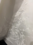 Retro Wedding Dress 1950s 1940s Ball Gown Strapless Satin Lace White Long Wedding Dresses Bridal Gowns Brides Gown HZ1214