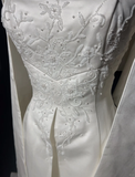 Retro Wedding Dress 1950s 1940s Ball Gown Strapless Satin Lace White Long Wedding Dresses Bridal Gowns Brides Gown HZ1214