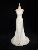 Vintage Wedding Dress 1970s Mermaid Spaghetti Straps Lace Long Wedding Dresses Bridal Gowns Elegant Brides Gown HZ1214