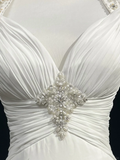 Vintage Wedding Dress 1970s A line Halter Chiffon White Long Wedding Dresses Bridal Gowns Elegant Brides Gown HZ1214