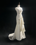 Retro Wedding Dress 1950s 1940s Mermaid Spaghetti Straps Long Wedding Dresses Bridal Gowns Brides Gown HZ1214