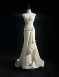 Retro Wedding Dress 1950s 1940s Mermaid Spaghetti Straps Long Wedding Dresses Bridal Gowns Brides Gown HZ1214