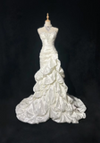 Retro Wedding Dress 1950s 1940s Mermaid Spaghetti Straps Taffeta Long Wedding Dresses Bridal Gowns Brides Gown HZ1214