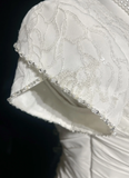 Vintage Wedding Dress 1970s A Line Scoop Neck Chiffon White Long Wedding Dresses Bridal Gowns Elegant Brides Gown HZ1214