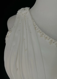 Retro Wedding Dress 1950s 1940s A Line One Shoulder Chiffon White Long Wedding Dresses Bridal Gowns Brides Gown HZ1214