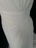 Retro Wedding Dress 1950s 1940s A Line One Shoulder Chiffon White Long Wedding Dresses Bridal Gowns Brides Gown HZ1214