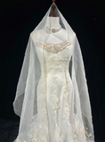 Retro Wedding Dress 1950s 1940s Mermaid Spaghetti Straps Tulle Long Wedding Dresses Bridal Gowns Elegant Brides Gown HZ1214