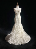 Retro Wedding Dress 1950s 1940s Mermaid Spaghetti Straps Tulle Long Wedding Dresses Bridal Gowns Elegant Brides Gown HZ1214