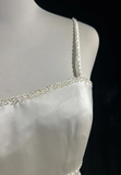 Vintage Wedding Dress 1970s A Line Spaghetti Straps Satin White Long Wedding Dresses Bridal Gowns Elegant Brides Gown HZ1214