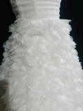 Vintage Wedding Dress 1970s Ball Gown Spaghetti Straps Tulle White Long Wedding Dresses Bridal Gowns Elegant Brides Gown HZ1214