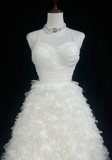 Vintage Wedding Dress 1970s Ball Gown Spaghetti Straps Tulle White Long Wedding Dresses Bridal Gowns Elegant Brides Gown HZ1214