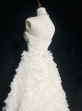 Vintage Wedding Dress 1970s Ball Gown Spaghetti Straps Tulle White Long Wedding Dresses Bridal Gowns Elegant Brides Gown HZ1214