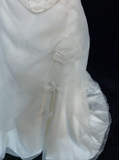 Vintage Wedding Dress 1970s Ball Gown Strapless Ivory Satin Wedding Dresses Bridal Gowns Elegant Brides Gown HZ1214