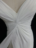 Retro Wedding Dress 1950s 1940s A Line Spaghetti Straps Chiffon White Long Wedding Dresses Bridal Gowns Brides Gown HZ1214
