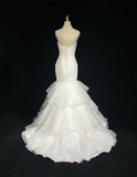 Retro Wedding Dress 1950s 1940s Mermaid Spaghetti Straps White Tulle Long Wedding Dresses Bridal Gowns Elegant Brides Gown HZ1214