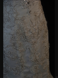 Vintage Wedding Dress 1970s Mermaid V Neck White Lace Long Wedding Dresses Bridal Gowns Elegant Brides Gown HZ1214