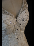 Vintage Wedding Dress 1970s Mermaid V Neck White Lace Long Wedding Dresses Bridal Gowns Elegant Brides Gown HZ1214