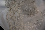 Vintage Wedding Dress 1970s Mermaid V Neck White Lace Long Wedding Dresses Bridal Gowns Elegant Brides Gown HZ1214