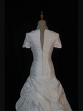 Vintage Wedding Dress 1970s Mermaid Sweetheart White Satin Long Wedding Dresses Bridal Gowns Elegant Brides Gown HZ1214