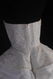 Cute Ball Gown Sweetheart White Satin Formal 8th Grade Homecoming Dresses Summer Middle School Hoco Dress Homecoming Outfits HZ1214