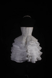 Cute Ball Gown Sweetheart White Satin Formal 8th Grade Homecoming Dresses Summer Middle School Hoco Dress Homecoming Outfits HZ1214