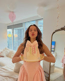 Cute A line Square Neck Sleeveless Blush Pink Short Formal 8th Grade Homecoming Dresses Summer Middle School Hoco Dress Homecoming Outfits HZ1214