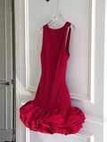 Cute Sheath Scoop Sleeveless Burgundy Short Formal 8th Grade Homecoming Dresses Summer Middle School Hoco Dress Homecoming Outfits HZ1214