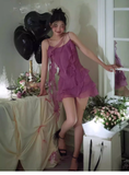 Cute A line Spaghetti Straps Grape Sleeveless Short Formal 8th Grade Homecoming Dresses Summer Middle School Hoco Dress Homecoming Outfits HZ1214