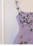 Cute A line Spaghetti Straps Lilac Mini Short Formal 8th Grade Homecoming Dresses Summer Middle School Hoco Dress Homecoming Outfits HZ1214