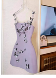 Cute A line Spaghetti Straps Lilac Mini Short Formal 8th Grade Homecoming Dresses Summer Middle School Hoco Dress Homecoming Outfits HZ1214