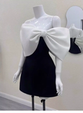Cute A line Strapless Black Satin Mini Short Formal 8th Grade Homecoming Dresses Summer Middle School Hoco Dress Homecoming Outfits Birthday Dress HZ1214