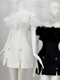 Cute A line Off The Shoulder White Mini Short Formal 8th Grade Homecoming Dresses Summer Middle School Hoco Dress Homecoming Outfits HZ1214