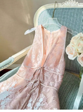 Pretty A line V Neck Lace Pink Short Formal 8th Grade Homecoming Dresses Summer Middle School Hoco Dress Homecoming Outfits HZ1214