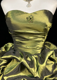 Cute Ball Gown Sweetheart Taffeta Olive Green Sleeveless Mini Short Formal 8th Grade Homecoming Dresses Summer Middle School Hoco Dress Homecoming Outfits HZ1214