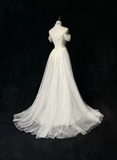 Vintage Bridal Gown 1960s Mermaid Off The Shoulder Sequin Long White Wedding Dresses Elegant Bridal Gowns HZ1214