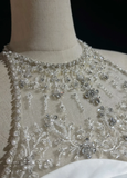 Vintage Bridal Gown 1960s A Line Jewel Neck Chiffon Long White Wedding Dresses Elegant Bridal Gowns HZ1214