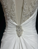 Vintage Bridal Gown 1960s A Line Jewel Neck Chiffon Long White Wedding Dresses Elegant Bridal Gowns HZ1214