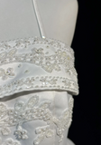 Vintage A line Spaghetti Straps White Satin Long 1940s 1950s Wedding Dresses Elegant Bridal Gowns HZ1214