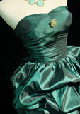 Vintage Ball Gown Sweetheart Taffeta Dark Green Sleeveless Mini Short Formal 8th Grade Homecoming Dresses Summer Middle School Hoco Dress Homecoming Outfits HZ1214