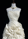 Vintage Ball Gown Sweetheart Taffeta White Sleeveless Mini Short Formal 8th Grade Homecoming Dresses Summer Middle School Hoco Dress Homecoming Outfits HZ1214