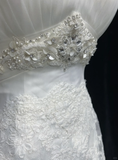 Vintage Bridal Gown 1960s A Line Strapless Tulle Lace Long White Wedding Dresses Elegant Bridal Gowns HZ1214