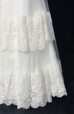 Vintage Bridal Gown 1960s A Line Strapless Tulle Lace Long White Wedding Dresses Elegant Bridal Gowns HZ1214