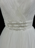 Vintage Bridal Gown 1960s Ball Gown V Neck Tulle Long White Wedding Dresses Elegant Bridal Gowns HZ1214