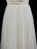 Vintage Bridal Gown 1960s Ball Gown V Neck Tulle Long White Wedding Dresses Elegant Bridal Gowns HZ1214