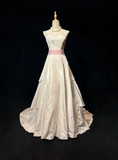 Vintage Bridal Gown 1960s Ball Gown Off The Shoulder Ivory Long Summer Autumn Wedding Dresses Elegant Bridal Gowns HZ1214