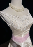 Vintage Bridal Gown 1960s Ball Gown Off The Shoulder Ivory Long Summer Autumn Wedding Dresses Elegant Bridal Gowns HZ1214